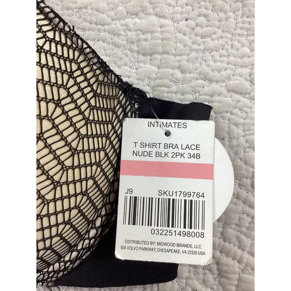 2-Pack Just Be T-Shirt Bras* 34B Smoothing Laser Technology Comfortable Fit*NWT - Picture 2 of 7